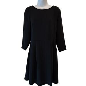 Tahari 3/4 Sleeve Black Knee Length Dress Size 6 Pockets GUC *Read Description